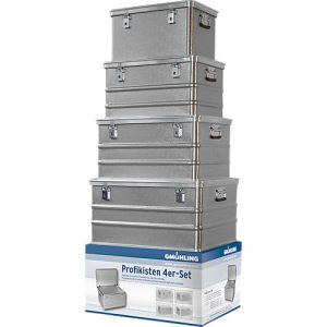 Transportbehälter SET, Aluminium, 4 teilig Transportbehälter SET, Aluminium, 4 teilig