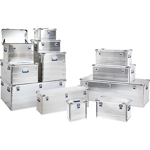 Transportbox Alutec INDUSTRY 73, Aluminium, 73 l, L 580 x B 385 x H 410 mm, mit Stapelecken, stabiler Deckel