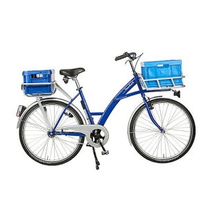 Transportfahrrad, 3-Gang, Stahlrahmen, Vorderrad-Lastenträger, Beleuchtung, blau RAL 5002 Transportfahrrad, 3-Gang, Stahlrahmen, Vorderrad-Lastenträger, Beleuchtung, blau RAL 5002