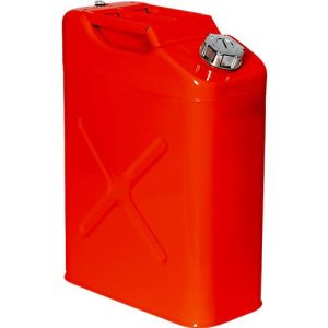 Transportkanister, Edelstahl 1.4301, rot, 20 l, B 175 x T 345 x H 470 mm, Schraubkappe mit flexibler Welle, Überdruckventil Transportkanister, Edelstahl 1.4301, rot, 20 l, B 175 x T 345 x H 470 mm, Schraubkappe mit flexibler Welle, Überdruckventil