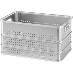 Transportkasten, stapelbar, gelocht, 80 l Transportkasten, stapelbar, gelocht, 80 l