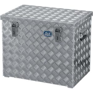 Transportkiste, Aluminium-Riffelblech, mit Fangbänder, 120 l Transportkiste, Aluminium-Riffelblech, mit Fangbänder, 120 l