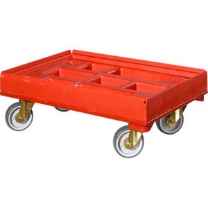 Transportroller für Behälter 600 x 400 mm, rot Transportroller für Behälter 600 x 400 mm, rot