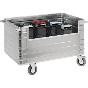 Transportwagen aus Aluminium, ohne Deckel, 945 l Transportwagen aus Aluminium, ohne Deckel, 945 l