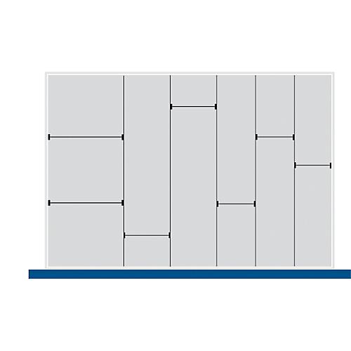 Trenn-/Steckwand-Sortiment, 5 Trennwände, 7 Steckwände, für Serie Verso, für Fronthöhe Schublade 175 mm, H 127 mm