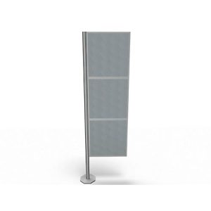 Trennwand Silent Office, 3 Elemente, H 2000 mm, hellgrau Trennwand Silent Office, 3 Elemente, H 2000 mm, hellgrau