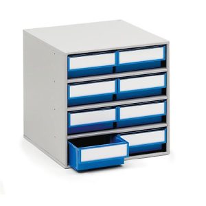 TRESTON Schubladenmagazin 0840, 8 Schubladen, T 400 mm, blau TRESTON Schubladenmagazin 0840, 8 Schubladen, T 400 mm, blau