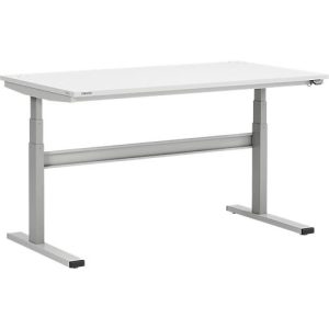 Treston TED Arbeitstisch M1350, B 1500 x T 800 mm, elektrisch höhenverstellbar, T-Fuß, lichtgrau RAL 7035 Treston TED Arbeitstisch M1350, B 1500 x T 800 mm, elektrisch höhenverstellbar, T-Fuß, lichtgrau RAL 7035
