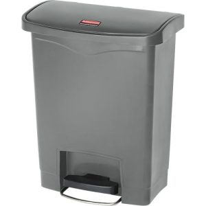 Tretabfalleimer Slim Jim®, Kunststoff, Fassungsvermögen 30 Liter, grau Tretabfalleimer Slim Jim®, Kunststoff, Fassungsvermögen 30 Liter, grau