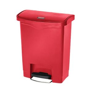Tretabfalleimer Slim Jim®, Kunststoff, Fassungsvermögen 30 Liter, rot