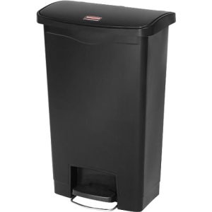 Tretabfalleimer Slim Jim®, Kunststoff, Fassungsvermögen 50 Liter, schwarz Tretabfalleimer Slim Jim®, Kunststoff, Fassungsvermögen 50 Liter, schwarz