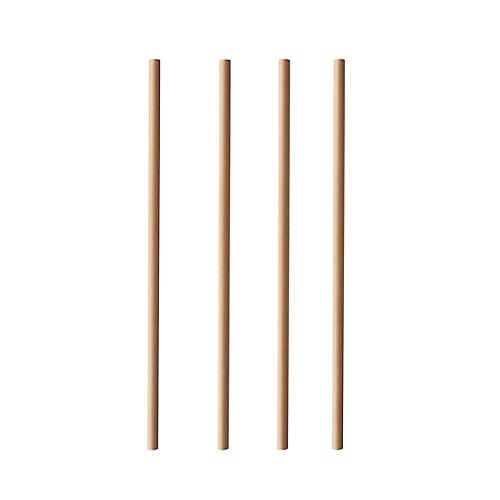 Trinkhalme Papstar Pure, Einweg, L 200 x Ø 6 mm, aus FSC®-zertifiziertem Papier, braun-uni, 100 Stück