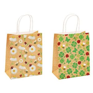 TSI Geschenktüten Kleeblatt, Kraftpapier, B 180 x T 100 x H 230 mm, 2 Motive á 6 Stück TSI Geschenktüten Kleeblatt, Kraftpapier, B 180 x T 100 x H 230 mm, 2 Motive á 6 Stück