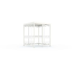 Überdachungssystem WSM Köln K2 b/c, B 2165 x T 2165 x H 2510 mm, Bausatz, verkehrsweiß RAL 9016 Überdachungssystem WSM Köln K2 b/c, B 2165 x T 2165 x H 2510 mm, Bausatz, verkehrsweiß RAL 9016