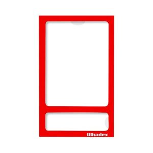 Ultradex Fotorahmen, magnetisch, transparente PET-Folie, für Fotos im Format 60 x 80 mm, rot, 5 Stück