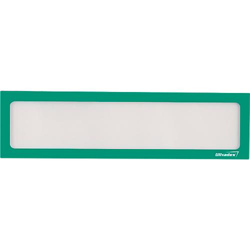 Ultradex Infotasche, magnetisch, für Überschriften, B 312 x H 60 mm, A3, grün