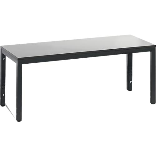 Umkleidebank Basic Plus, für Feuchträume, ohne Rückenlehne, 4-Fußgestell schwarzgrau RAL 7021, ohne Schuhrost, B 1000 mm, Dekor silbergrau