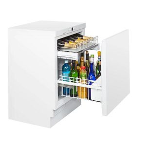 Unterbau-Flaschenkühlschrank KM 141 FL, für Flaschen bis 1,5 l, B 600 x T 600 x H 820-880 mm Unterbau-Flaschenkühlschrank KM 141 FL, für Flaschen bis 1,5 l, B 600 x T 600 x H 820-880 mm