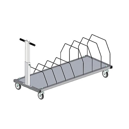 Untertischmagazin für Pack- und Arbeitstisch Rocholz System 1600/2000, lang, bis zu 160 Faltkartons, B 1600 x T 600 x H 604 mm, hellgrau
