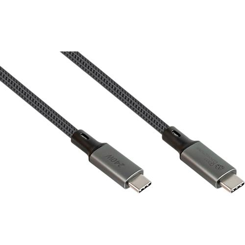 USB 4.0 Lade/-Datenkabel Good Connections, USB-C an USB-C, Leistung 240 W, bis 40 Gbit/s, Länge 0,5 m, schwarz