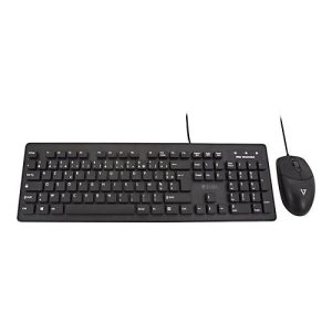 V7 CKU700FR – Tastatur-und-Maus-Set – waschbar – USB – AZERTY – Französisch V7 CKU700FR – Tastatur-und-Maus-Set – waschbar – USB – AZERTY – Französisch