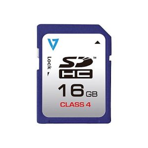 V7 VASDH16GCL4R – Flash-Speicherkarte – 16 GB – Class 4 – SDHC – Blau