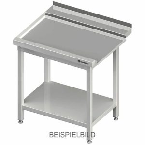 Ablauftisch mit Grundboden, Aufkantung, Anbau rechts, 800x880x750mm Ablauftisch mit Grundboden, Aufkantung, Anbau rechts, 800x880x750mm