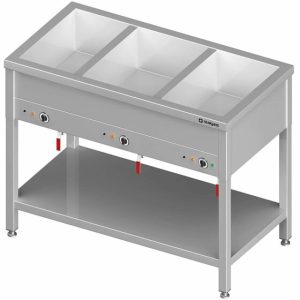 STALGAST Bain-Marie Standgerät mit separaten Becken für 3x GN1/1, 1085x600x850 mm STALGAST Bain-Marie Standgerät mit separaten Becken für 3x GN1/1, 1085x600x850 mm