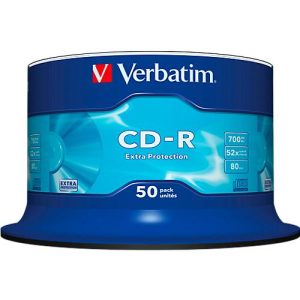 Verbatim CD-R, bis 52fach, 700 MB/80 min, 50er-Spindel Verbatim CD-R, bis 52fach, 700 MB/80 min, 50er-Spindel
