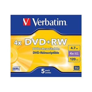 Verbatim DataLifePlus – 5 x DVD+RW – 4.7 GB 4x – Jewel Case (Schachtel) Verbatim DataLifePlus – 5 x DVD+RW – 4.7 GB 4x – Jewel Case (Schachtel)