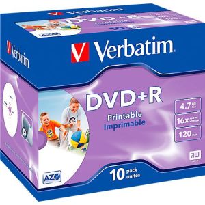 Verbatim® DVD+R, bis 16fach, 4,7 GB/120 min, 10 JewelCases Verbatim® DVD+R, bis 16fach, 4,7 GB/120 min, 10 JewelCases