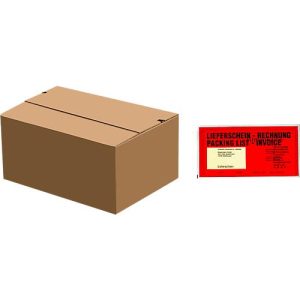 Versandkartons, Automatikboden, wiederverschließbar, bis 20 kg, L 305 x B 215 x H 125 mm, 50 Stück + 250 Lieferscheintaschen, DIN lang, PCR-Polyethylen Versandkartons, Automatikboden, wiederverschließbar, bis 20 kg, L 305 x B 215 x H 125 mm, 50 Stück + 250 Lieferscheintaschen, DIN lang, PCR-Polyethylen