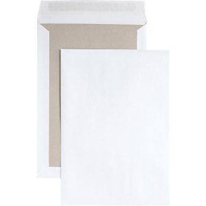 Versandtasche, B4, Papprückwand und Haftklebung, ohne Fenster, weiß, 125 St. Versandtasche, B4, Papprückwand und Haftklebung, ohne Fenster, weiß, 125 St.