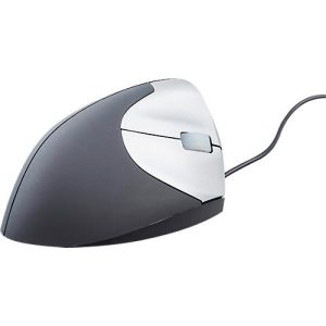Vertikalmaus BakkerElkhuizen Handshake Mouse, kabelgebunden, für Rechtshänder, ergonomisch, 2 Tasten & Scrollrad, 400-3200 dpi, schwarz-silber Vertikalmaus BakkerElkhuizen Handshake Mouse, kabelgebunden, für Rechtshänder, ergonomisch, 2 Tasten & Scrollrad, 400-3200 dpi, schwarz-silber