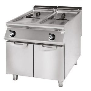 VIRTUS Gas-Fritteuse, Kapazität 2x 13 Liter, Breite 800mm, Tiefe 730mm, kW 24 VIRTUS Gas-Fritteuse, Kapazität 2x 13 Liter, Breite 800mm, Tiefe 730mm, kW 24