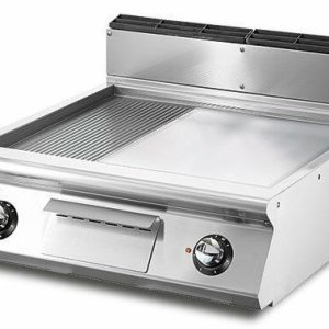 VIRTUS Gas-Grillplatte, 1/2 glatte,1/2 gerillte Platte, Breite 800mm, Tiefe 730mm, kW 12 VIRTUS Gas-Grillplatte, 1/2 glatte,1/2 gerillte Platte, Breite 800mm, Tiefe 730mm, kW 12