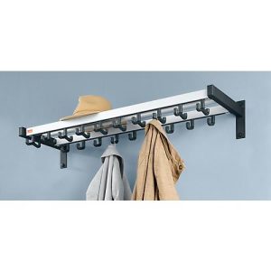 Wandgarderobe, 10 Doppel-, 9 Einzelhaken, Hutablage Wandgarderobe, 10 Doppel-, 9 Einzelhaken, Hutablage