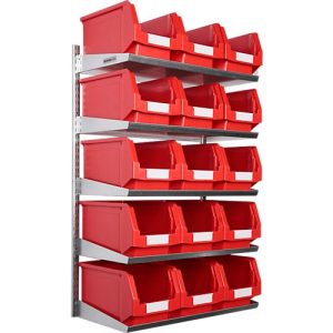 Wandregal Schäfer Shop Select, 5 Böden, mit 15 Kästen im EURO-Maß LF 322, L 1000 x B 640 x T 300 mm Wandregal Schäfer Shop Select, 5 Böden, mit 15 Kästen im EURO-Maß LF 322, L 1000 x B 640 x T 300 mm