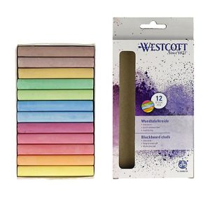 Wandtafelkreide Westcott, mehrfarbig, staubarm, leicht abwaschbar, 12 x 84 mm, 12 Stück Wandtafelkreide Westcott, mehrfarbig, staubarm, leicht abwaschbar, 12 x 84 mm, 12 Stück