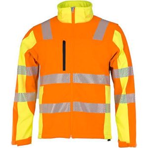 Warnschutz-Softshelljacke ‚Robin‘, orange/gelb, L Warnschutz-Softshelljacke ‚Robin‘, orange/gelb, L