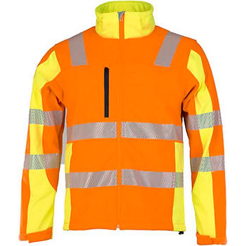 Warnschutz-Softshelljacke 'Robin', orange/gelb, L
