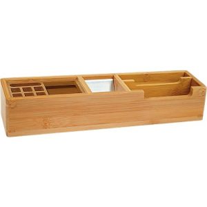 Wedo Tischorganizer Bambus, 2 Fächer, 2 Aluminium-Einsätze Wedo Tischorganizer Bambus, 2 Fächer, 2 Aluminium-Einsätze