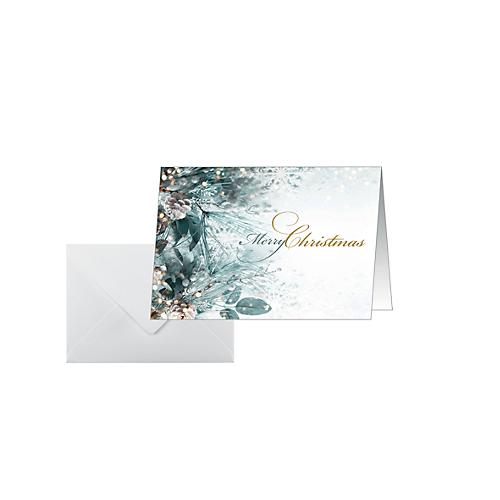 Weihnachtsmotiv-Karte 'Eucalyptus magic', A6 (A5), 250g/m², 25 Stück, Weißkarton, Inkjet- & Laserdrucker