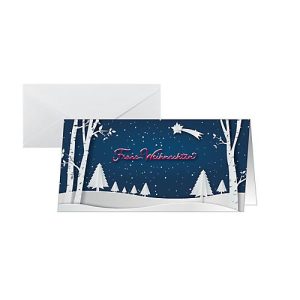 Weihnachtsmotiv-Karte ‚Pop-up winter landscape‘, DIN lang (2/3 A4), 250g/m², 25 Stück, Weißkarton, Inkjet- & Laserdrucker Weihnachtsmotiv-Karte ‚Pop-up winter landscape‘, DIN lang (2/3 A4), 250g/m², 25 Stück, Weißkarton, Inkjet- & Laserdrucker