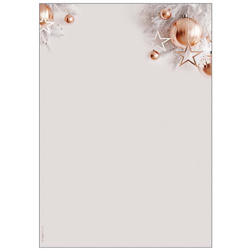 Weihnachtsmotiv-Papier 'Christmas in rose gold', DIN A4, 90g Feinpapier, FSC Mix Credit, Inkjet- & Laserdrucker, 100 Blatt