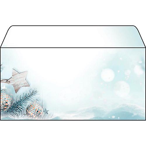 Weihnachtsumschlag 'Snow Star', 25 Umschläge ohne Fenster, DIN Lang, Inkjet- & Laserdrucker