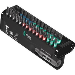 Wera Bit-Set Bit-Check 30 Impaktor, Aufbew. Kunststoffklapphalter, 30-teilig, B 85 x T 165 x H 35 mm