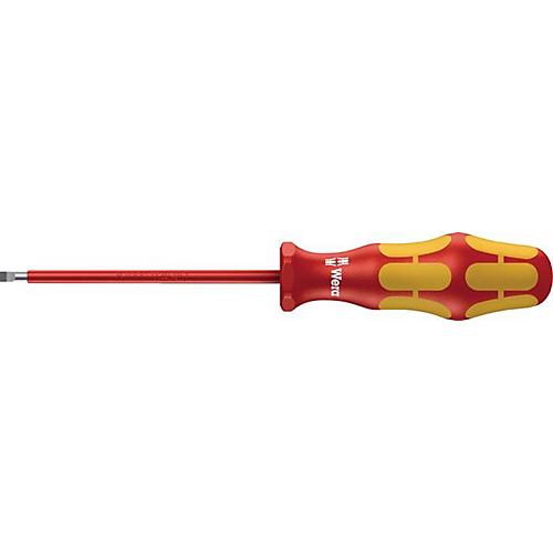 WERA VDE-Schraubendreher 160 i, Schlitz 4 mm, L 198 mm, VDE-isoliert bis 1000V, Lasertip-Spitze, Werkzeugstahl