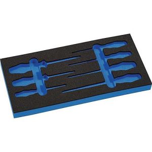 Wera Werkzeugeinlage Schlitz/PH, 1/3 Modul, Leereinlage, B 385 x T 185 x H 30 mm, Schaumstoff, schwarz