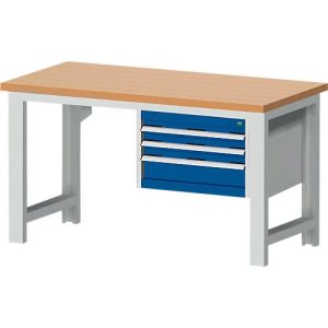 Werkbank cubio W-1577/11-237, enzianblau Werkbank cubio W-1577/11-237, enzianblau